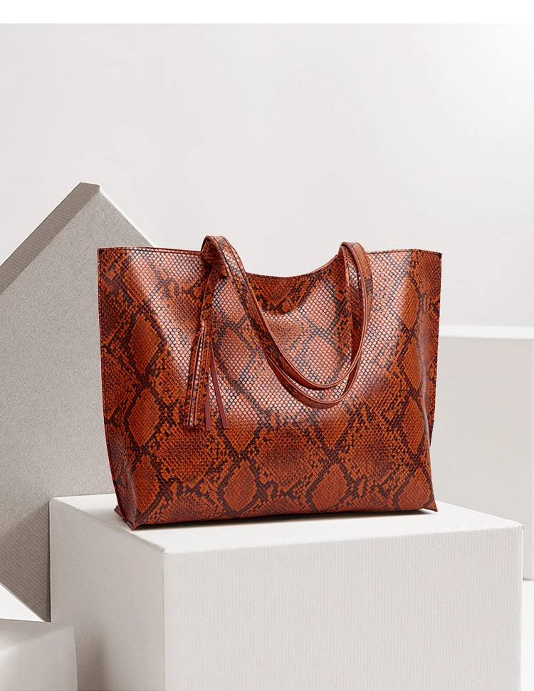 Python snake print faux vegan leather 5 Colors Available