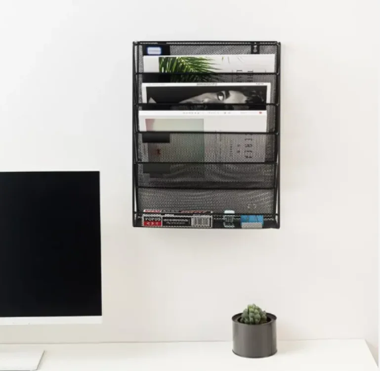 Mesh File Hanger File Organizer Mesh Black Hanging File Organizer Vertical Holder Rack ...