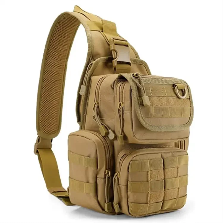 Tactical EDC Sling Bag Pack with Holster Sling Shoulder Assault Range Backpack for Carry