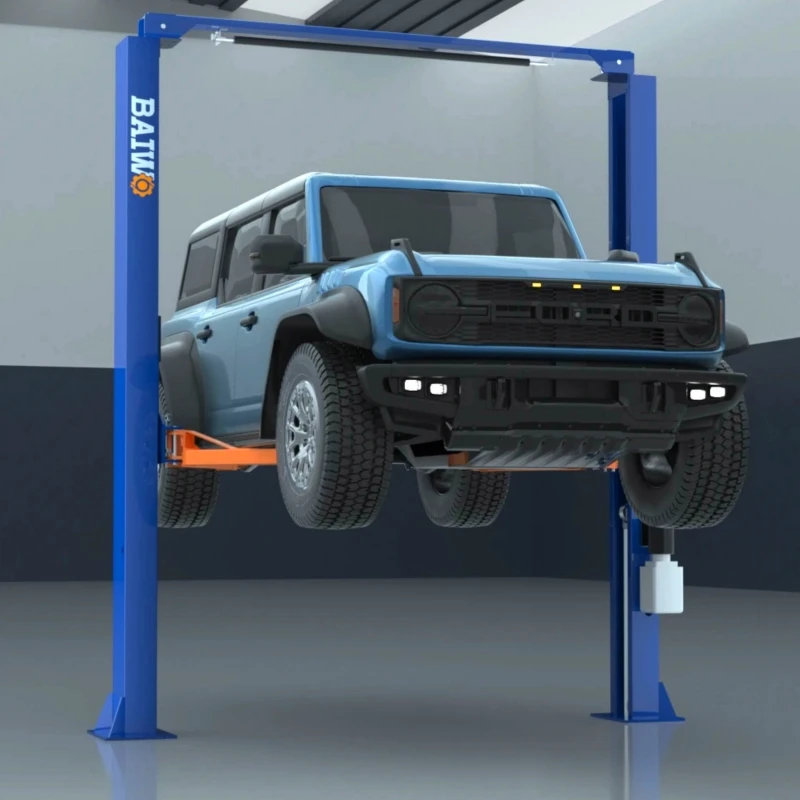 Lifting 4500kg Car Lifter Hydraulic Automobile Two Post Auto Hoist Low ...