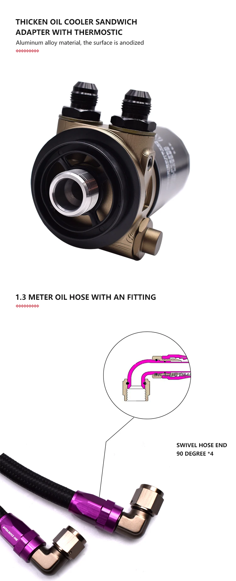 For Golf Mk6 Gti Ea888 Ii Engine Oil Cooler Kit Thermostatic Oil Filter