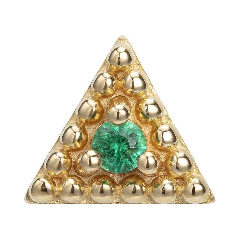 Giometal Luxury Piercing Jewelry 18kt Solid Gold Press Fit Threadless