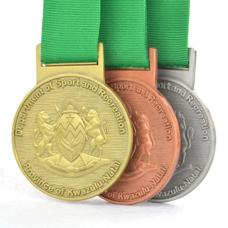 Wholesale Customized Design Die Casting Gold Medal Medailles with Ribbon