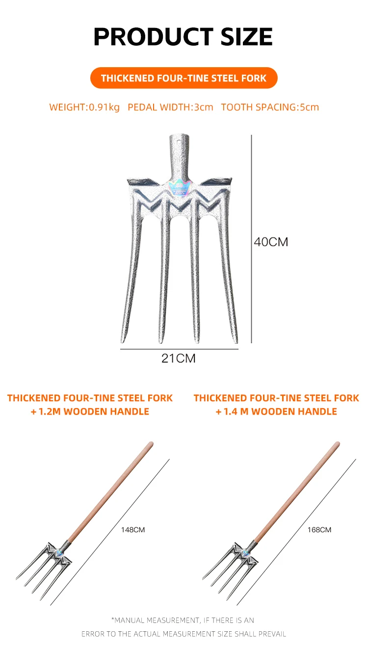 product high quality 4t metal garden forks wooden forks for outdoor use-2