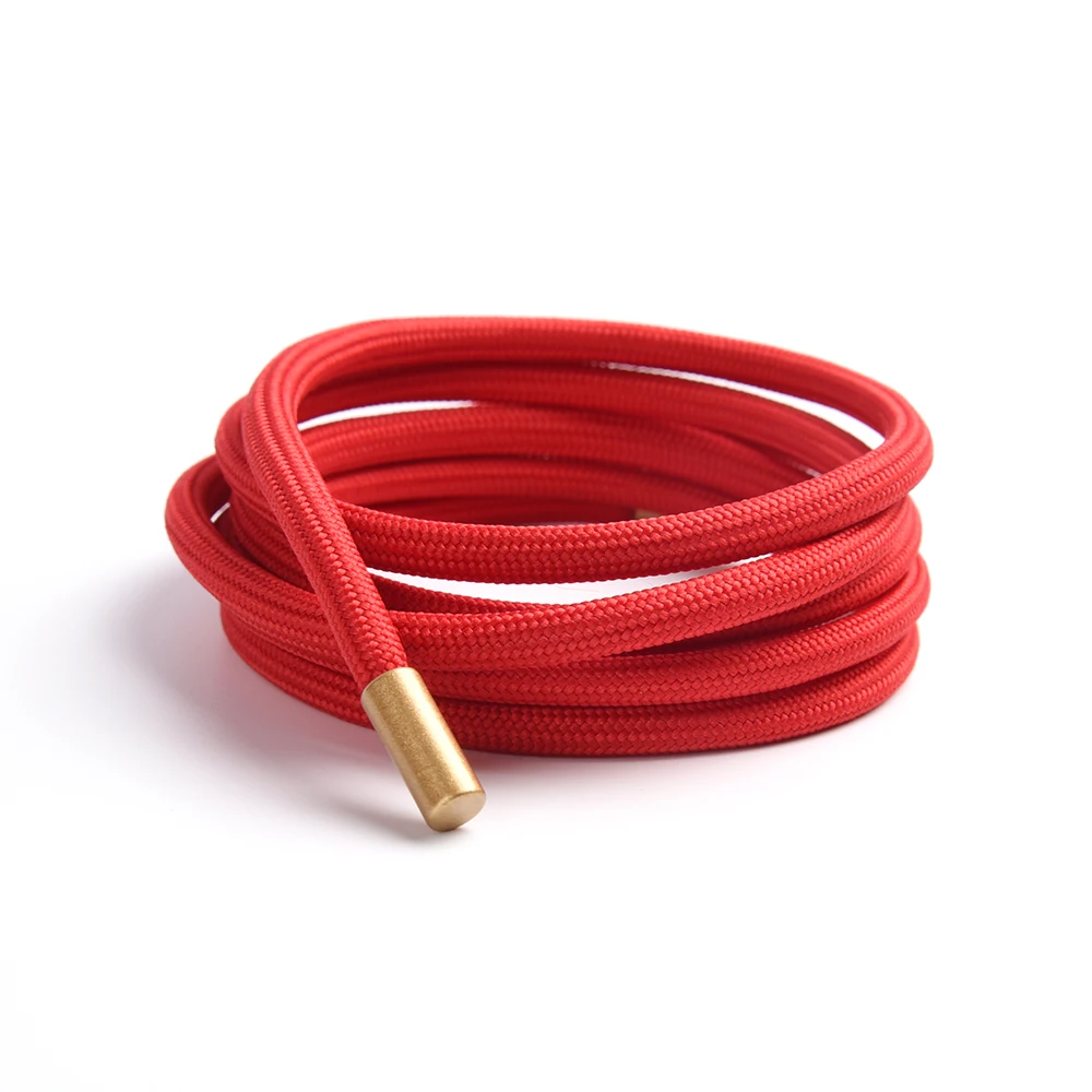 Custom Recycled Polyester Hoodie Strings 5MM Drawstring with Printed Logo Metal Tips for Garments & Shoes/Bags