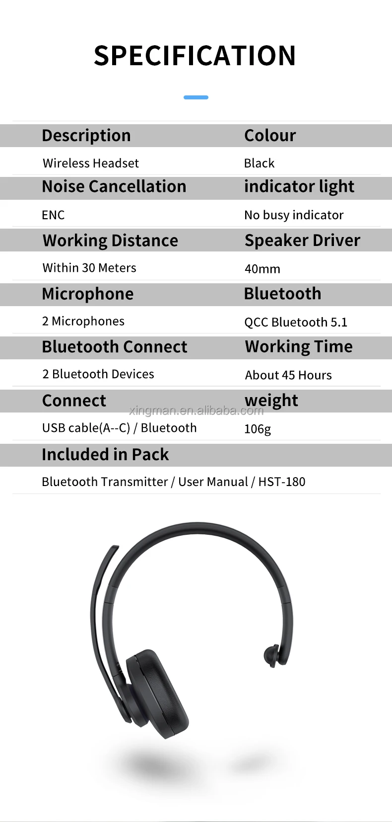 Modern Usb Headset With Teams,Onear Controls Hst180 Mono Headphone