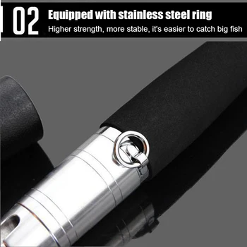 1.8m/1.95m/2.1m Big Game 3 Sections High Carbon Saltwater Fishing Rod Boat Rod Jigging Rod – Metal Jig – view 5