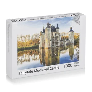 High Quality Puzzle Custom Children's Cartoon Fairytale Medieval Castle Paper Jigsaw Puzzle for Adults and Kids