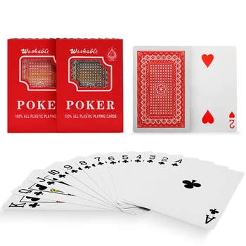 Professional Custom Playing Cards In Bulk 100% All Plastic Poker Playing Cards Waterproof Casino Club Poker Playing Cards