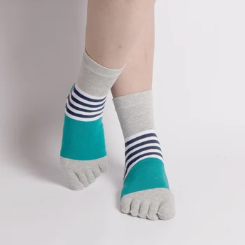 Combed Cotton Custom Fashion Socks Five Toe Socks Men