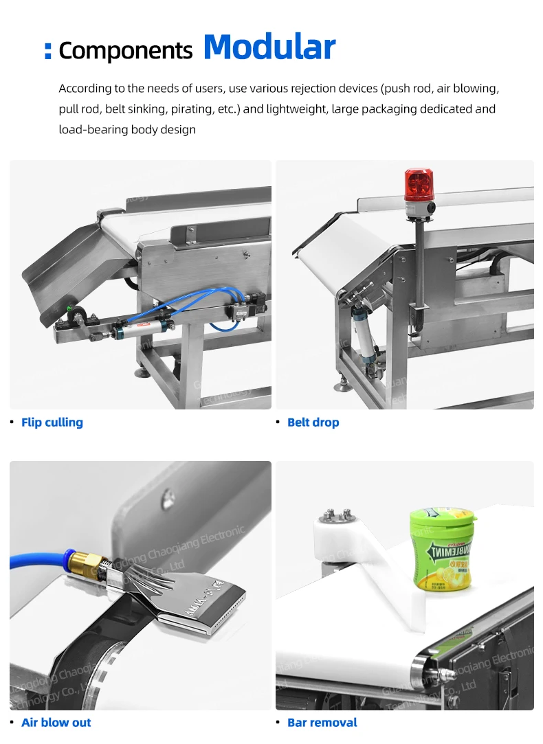 Automatic Online Checkweigher Machine Price With Belt Conveyor and  Rejection Device