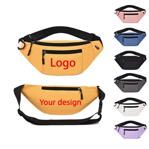 New Trend Oxford Utility Crossbody Cellphone Sport Zipper Waist Bag Unisex Lightweight Pouch Bag Fanny Pack Men Logo Custom