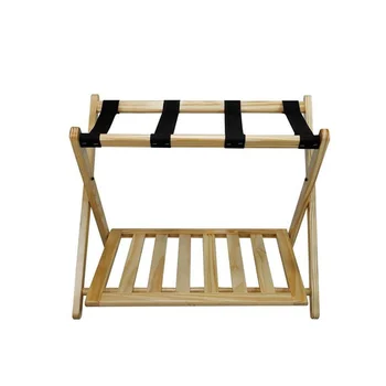 Foldable Luggage Rack Durable Suitcases Racks Solid Wood Luggage Stand Foldable Baggage Holder