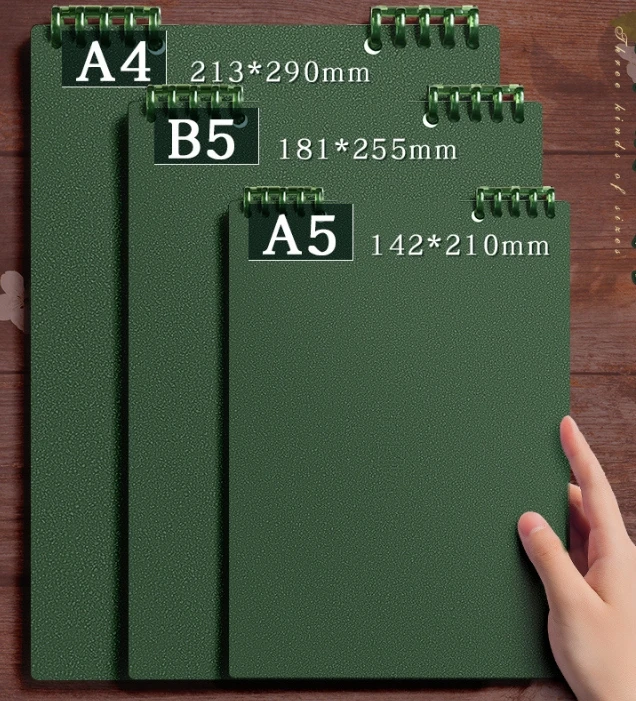 Wholesale Soft surface coil B5 flip up binder detachable notebook School Stationery