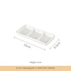 White 6-inch Rect 3-Well Palette