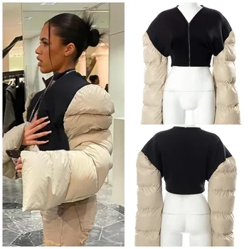 2021 New Arrivals Hot Sale Down Coat Woman Slim Waist Warm Ladies Winter Jacket Extra Long Flare Sleeve Womens Bubble Coat