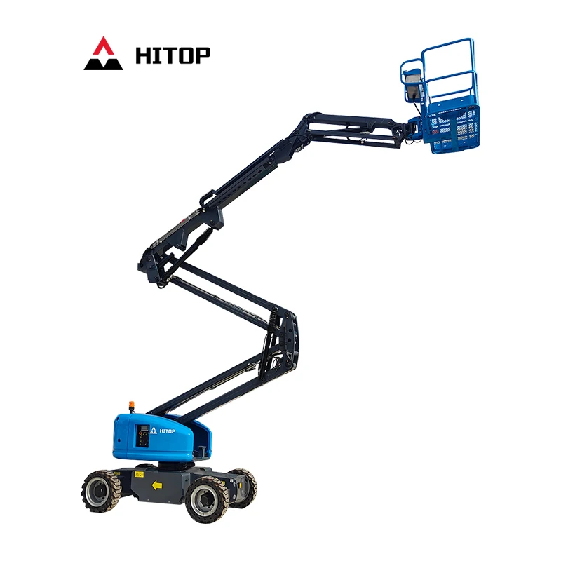 New / Second Hand Four-wheel Construction Self Propelled Telescopic Electric Boom Lift for Sale