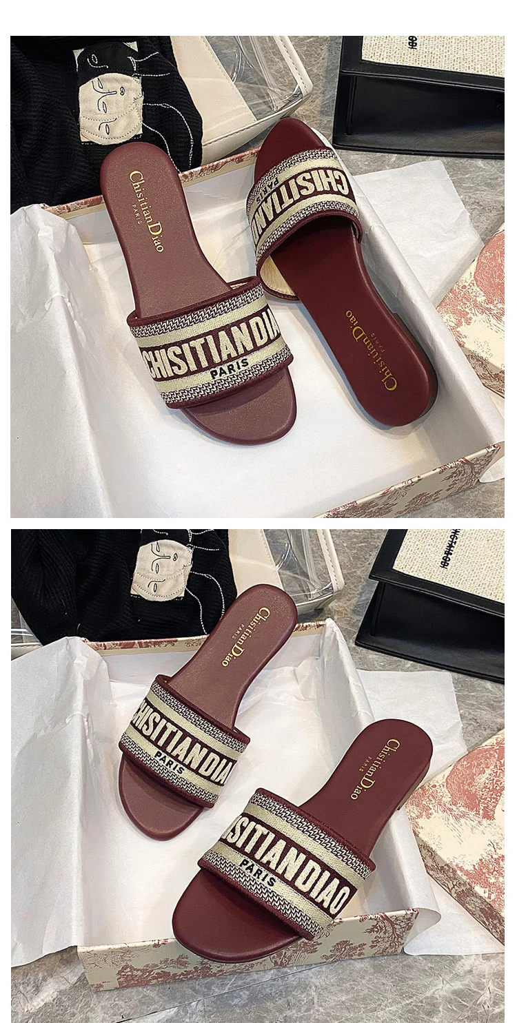 Designer Luxury H Famous Brands Designer Girls Shoes Custom Slippers ...