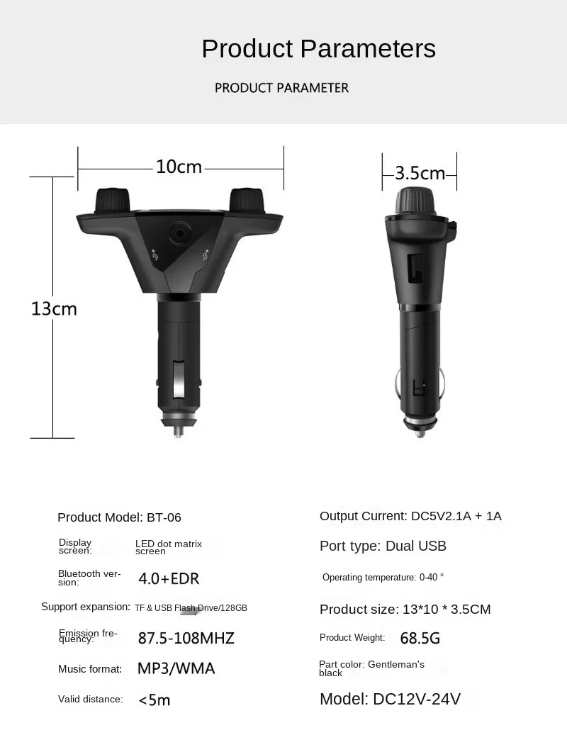 Bt06 Upgrade Handsfree Bluetooth Car Mp3 Player Usb 3.1a Fast Charger Bluetooth Adapter Buy