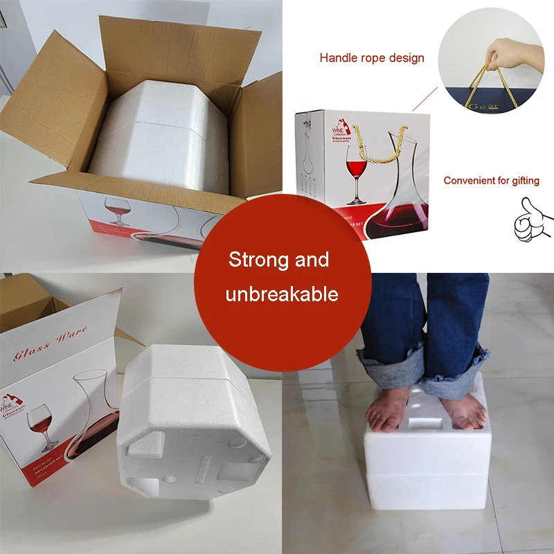 Long Stem Wholesale Custom Gift Box Set Goblet Red Wine Glasses And Wine Decanter Wine Glass Set