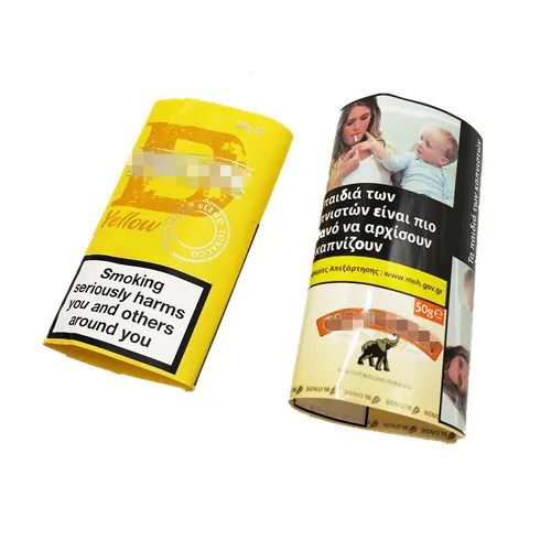 Wholesale Heat Seal Foil Mylar Plastic 100g Hand Rolling Cigar Tobacco Leaf Pouch Packaging Bag
