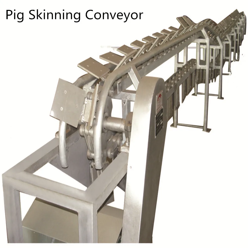Pig slaughterhouse skin removal machine is used in pig slaughtering line