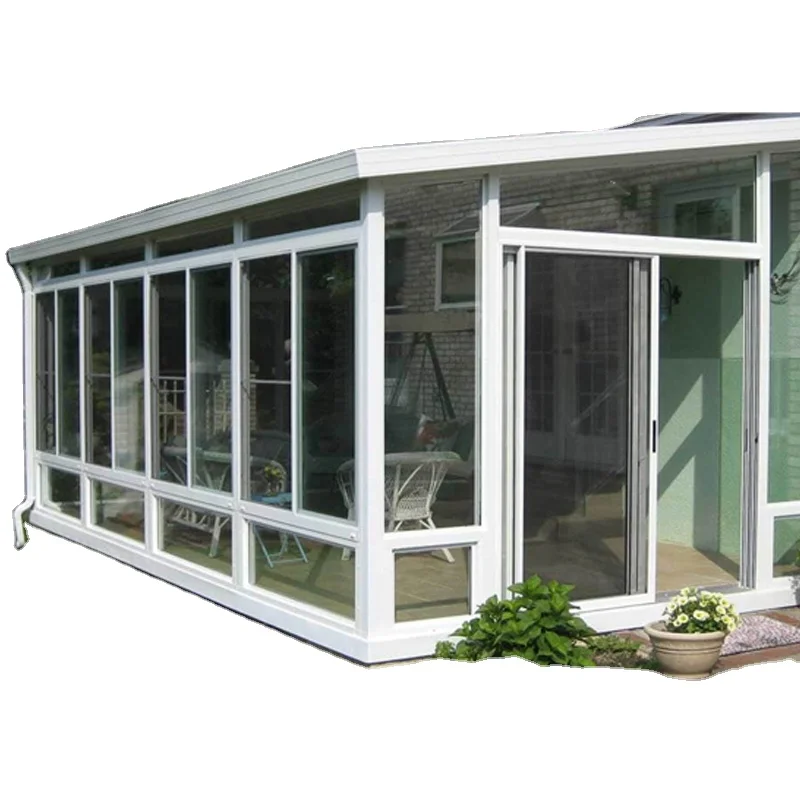 Factory Customized Construction Aluminum Panels Glass Houses Modern Glass Sunroom Glass Roof Panels Houses Sun Room System