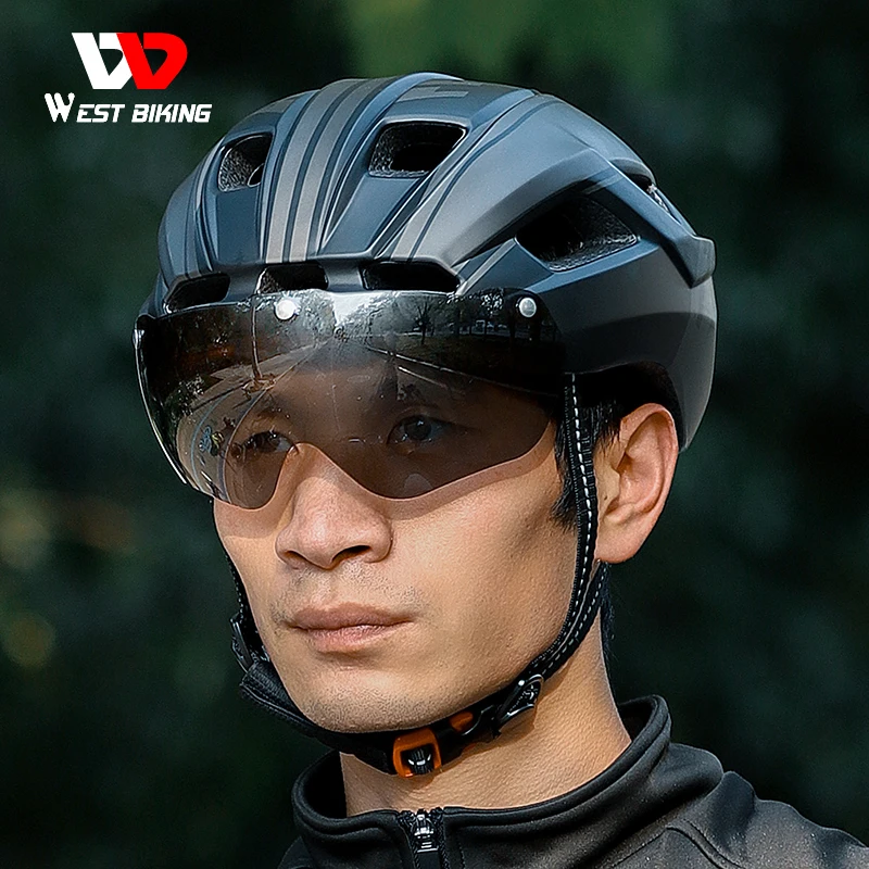 West Biking Led Rechargeable Cycling Helmet With Light