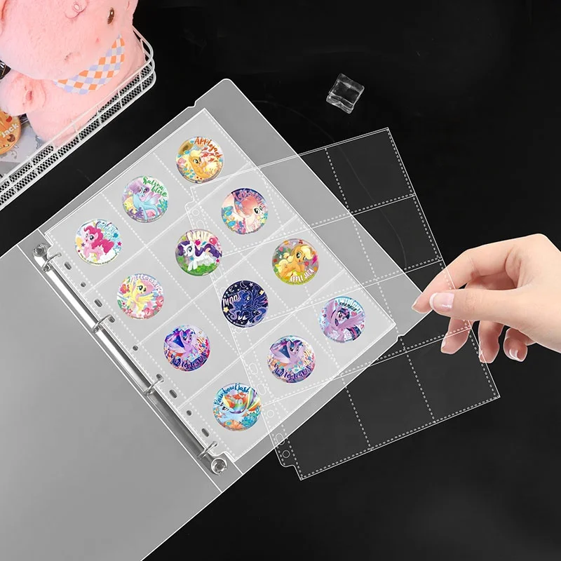 12 Punched Pocket Clear Page A4 Protector Trading Card Sleeves 12 Punched Pocket Clear Page A4 Protector Trading Card Sleeves