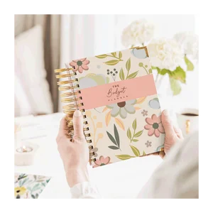 Cheap Bulk Items Custom Spiral Notebook Refreshing Paper Cover Undated Monthly Weekly Budget Binder Planner With Cash Envelopes