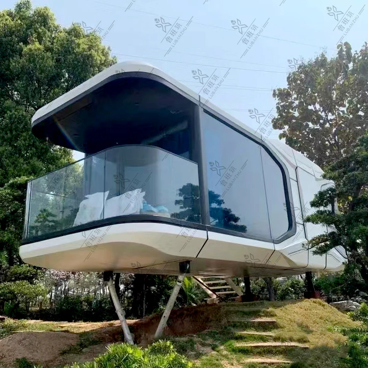 Outdoor Tiny House Cold Weather Pre Build Capsule House For Space Theme ...