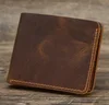 Double-fold genuine leather wallet