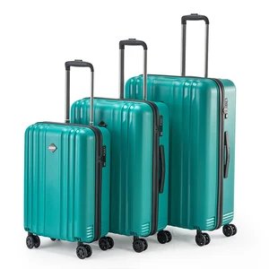 Luxury Fashion PP Waterproof 4-Wheel Rolling Suitcase Sets 20 24 28 Inch with TSA Lock 3 PCS Unisex