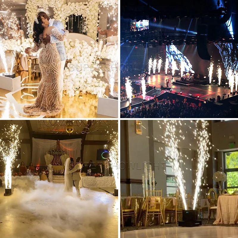 1300w Cold Spark Fountain Rotating Cold Fire Machine Spin Spark Machine for Wedding Spark Effect Rotatable Cold Sparkler Machine