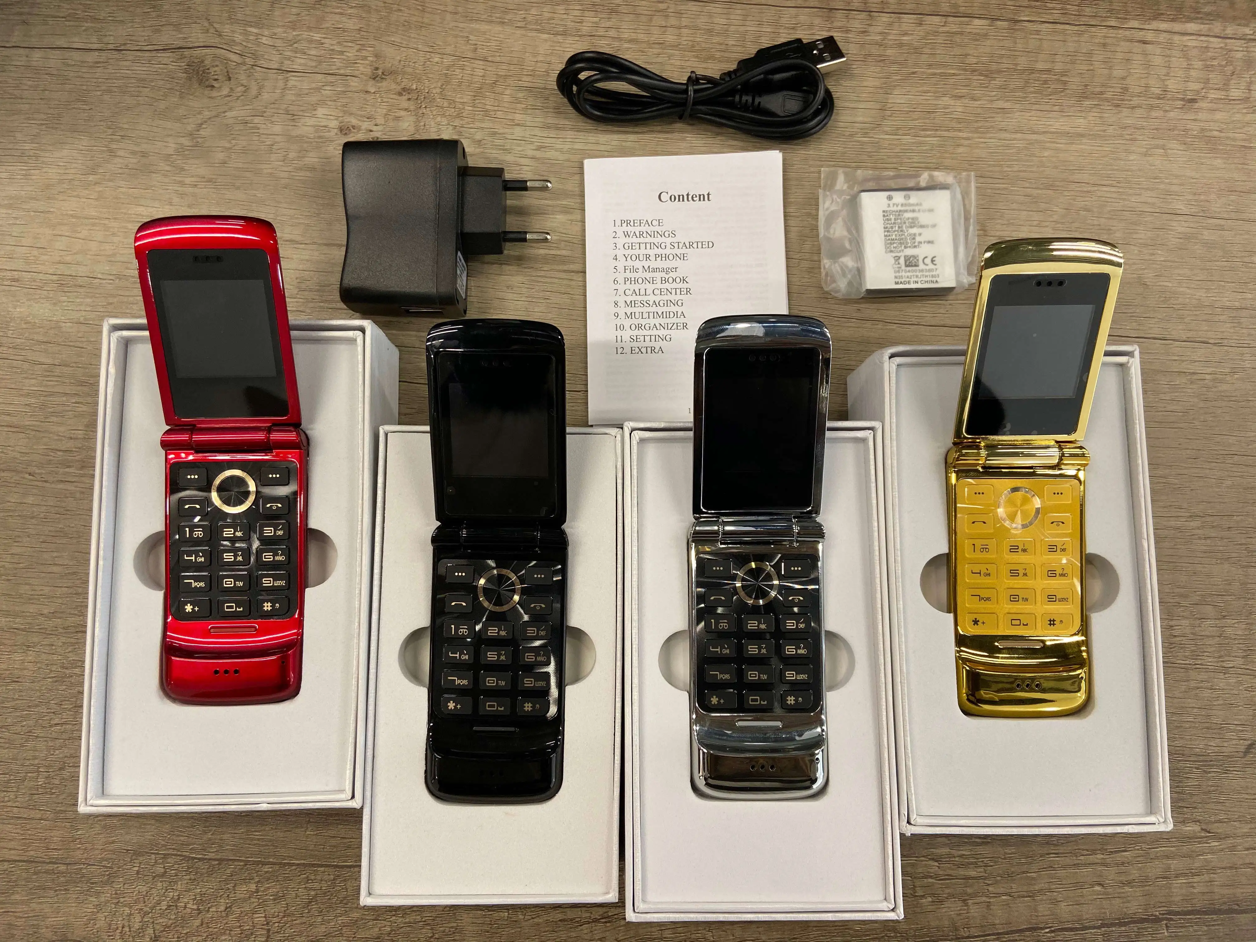 
Новое поступление 1,54 дюймовый высококачественный Золотой роскошный мобильный телефон-раскладушка V9 