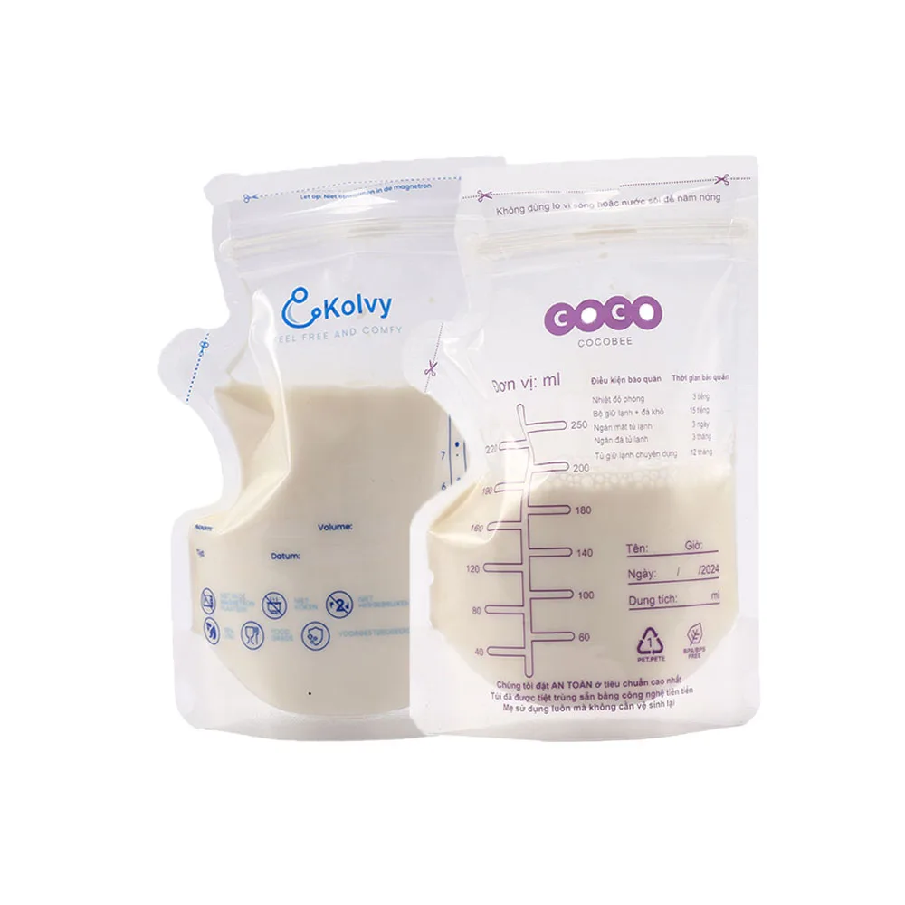 High Quality Bpa Free Baby Food Standing Up Breastmilk Pouch Breast Milk Storage Bags