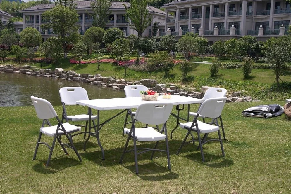 Foldable Plastic Wedding Party Chairs with Tables Outdoor