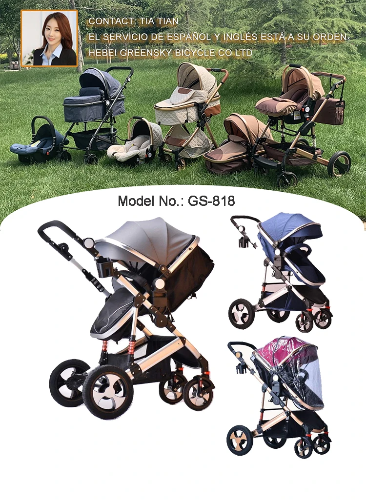 Kids Pram Travel System 3 in 1 Combi Stroller Buggy Baby Child Pushchair 