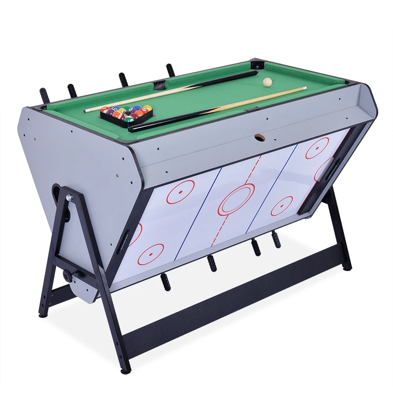 4フィート屋内スポーツ3in1回転式ビリヤード台、サッカーゲーム