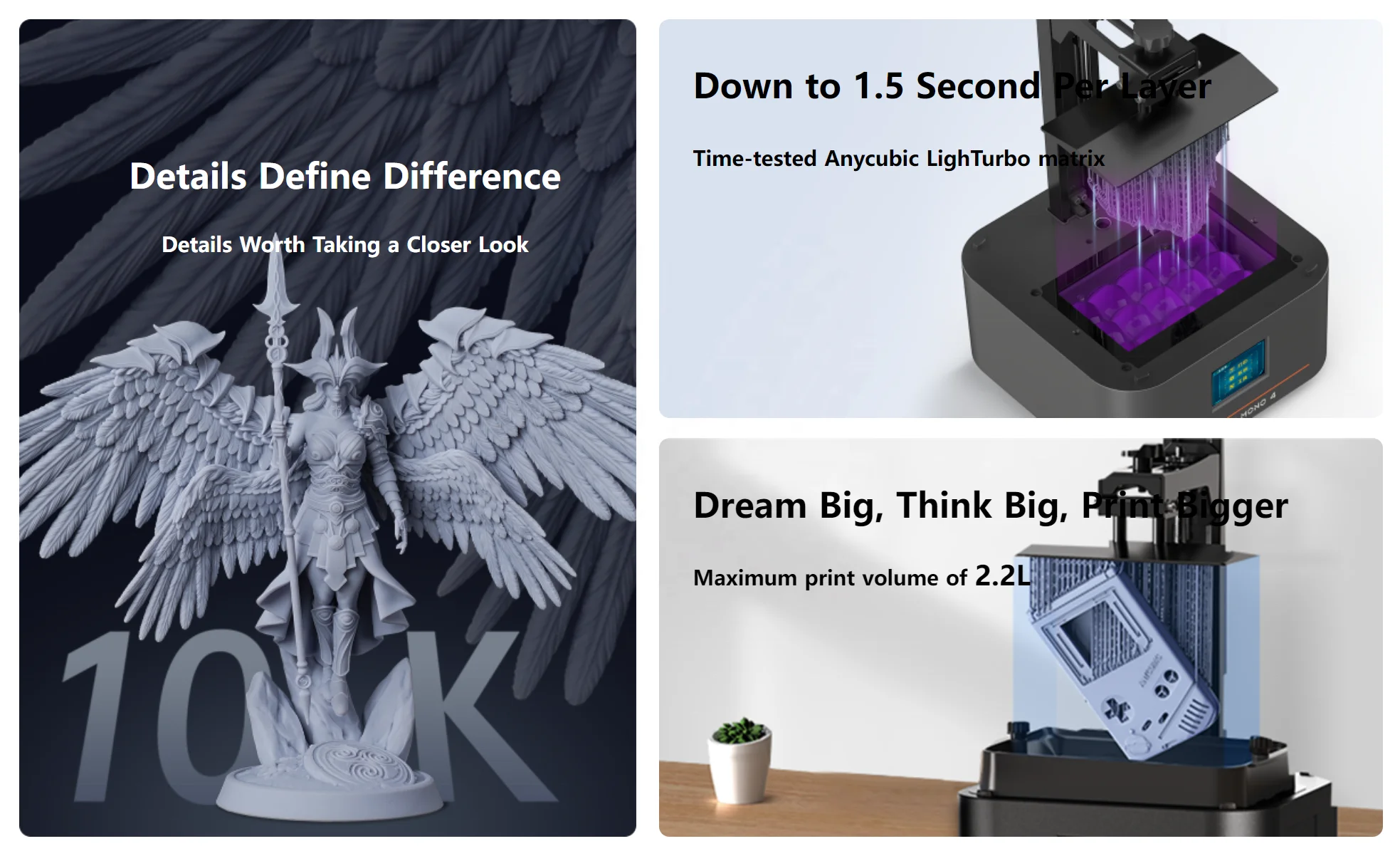 ANYCUBIC Photon Mono 4 - Affordable High-Quality Resin 3D Printer