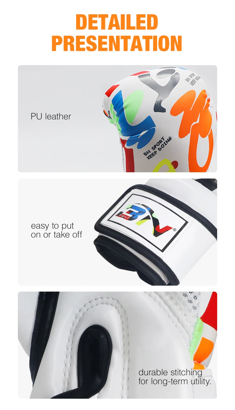 Bn Kids Boxing Gloves 6oz Mma Muay Thai Kickboxing Training Children