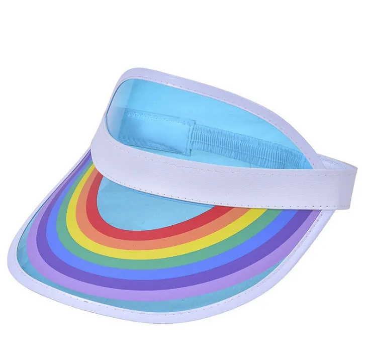 Cappelli visiera Unisex Sun Rainbow cappelli in plastica Color