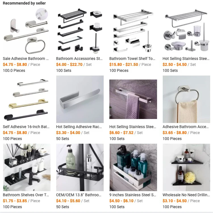 Kitchen Stainless Steel Metal 3m Self Adhesive Shower Clothes Robe Coat Clothing Bathroom Wall Towel Hook Black