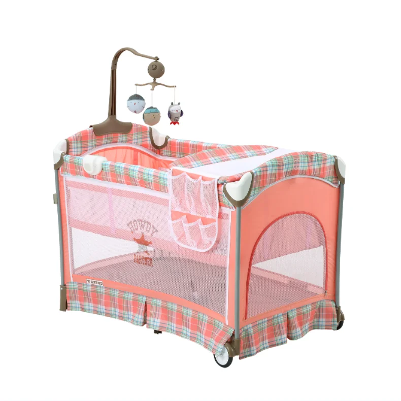 En716 Standard Safety Baby Travel Cot With Game Entrance And Mosquito