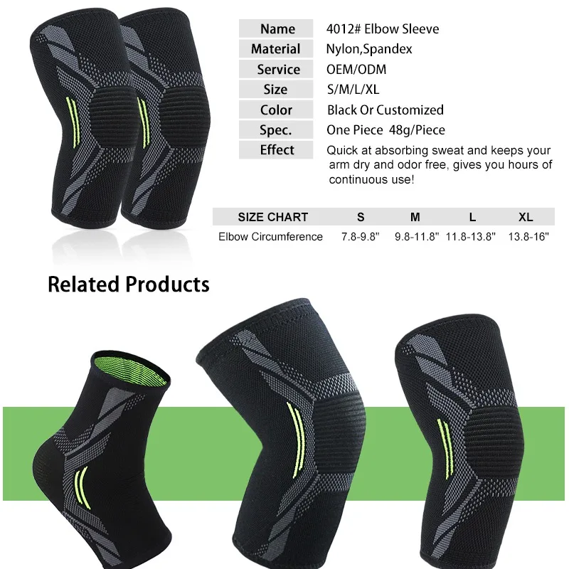 Black Design Breathable Nonslip Soothing Elbow Support Buy Elbow