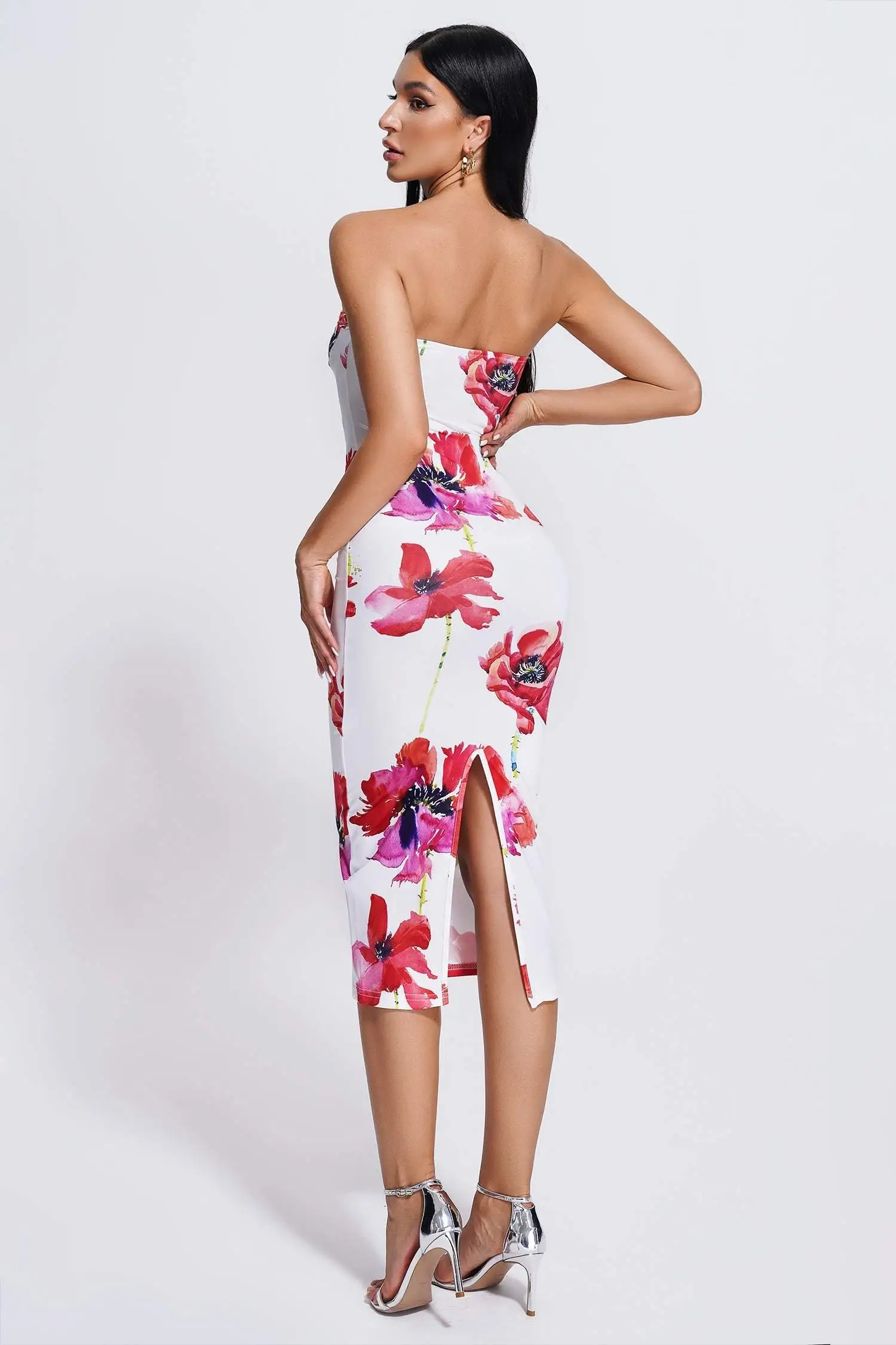 Wholesale Women's off Shoulder Bodycon Maxi Dress - Summer