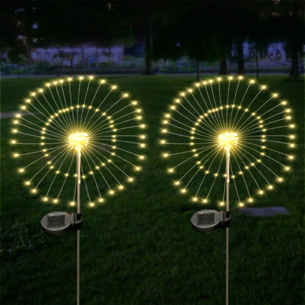 Outdoor solar flower lights LED Full Sky Stars Colorful lights garden decoration party dandelion light strings