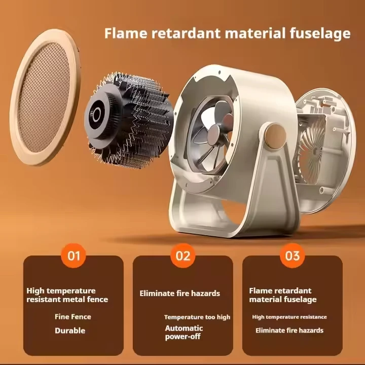 Ceramic Plastic Space Fan, Portable, PTC, 500W - detail 8