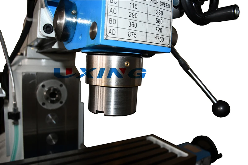 ISO40/30 R8 Spindle Taper 3 Axis DRO Manual Mill Drill