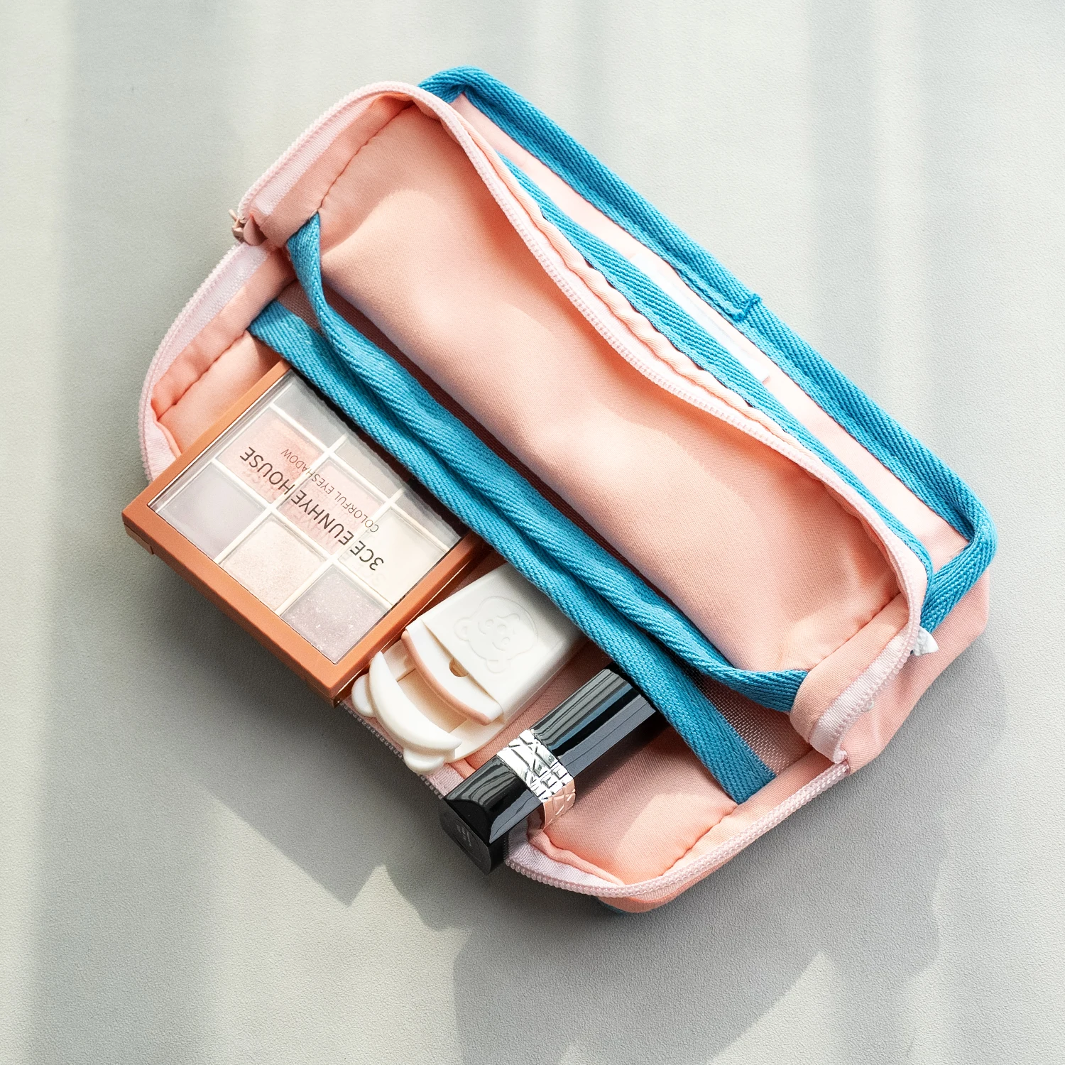 Custom Logo Label Recycled Eco-Friendly Organic Cotton Canvas Makeup Cosmetic Bag Durable Portable Large Pencil Case Soft Blank